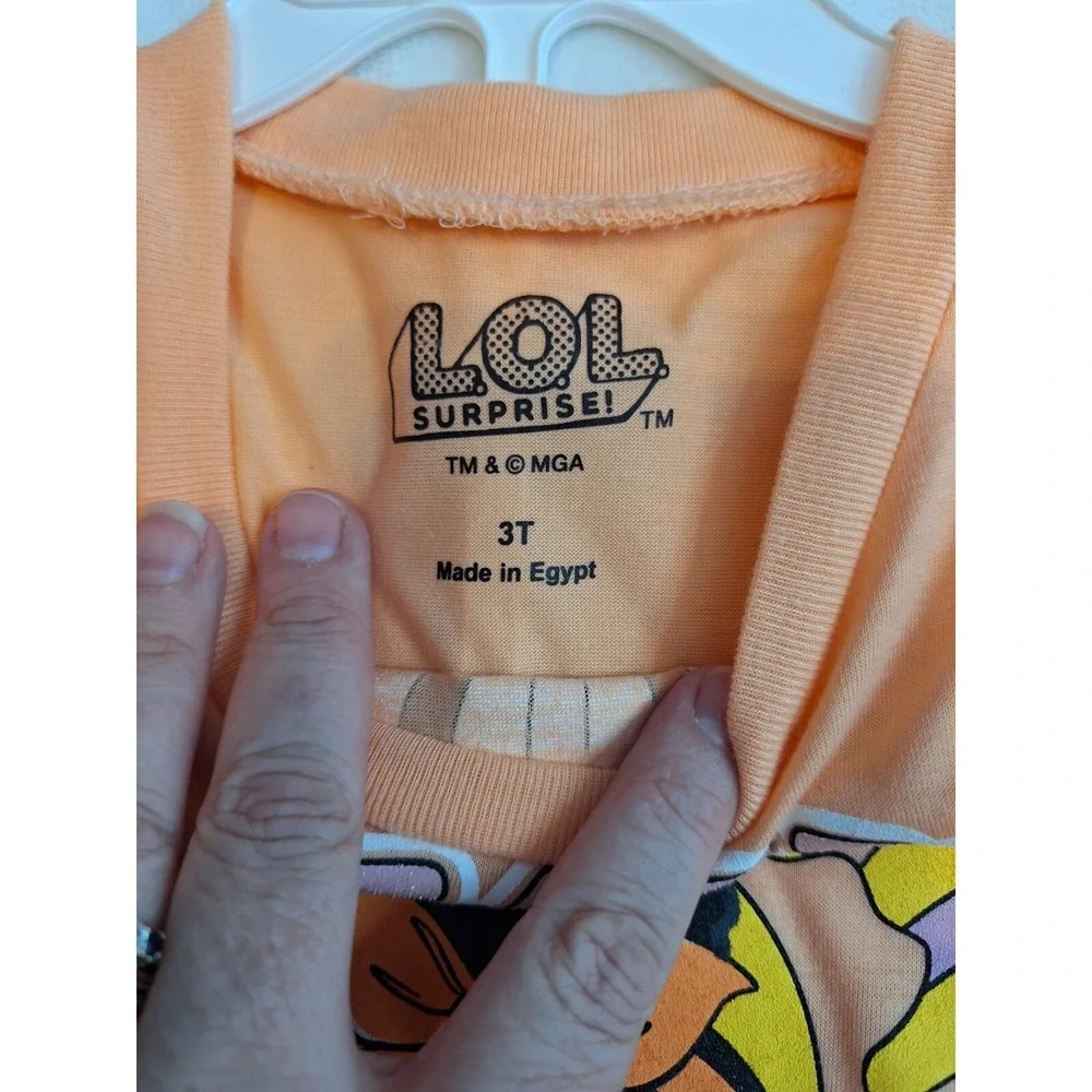 L.O.L. Surprise! 2 pc. Short & T-Shirt Set Size 3T Funtastic! Orange New - Picture 4 of 9